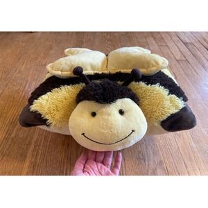 Pillow Pets Bumbly Bumble Bee Plush Folding Stuffed Animal Yellow Black 18 inch